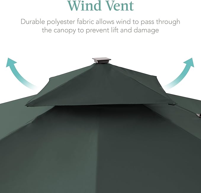 Best Choice Products 10x10ft Cantilever Patio Umbrella w/Base Included - Image 6