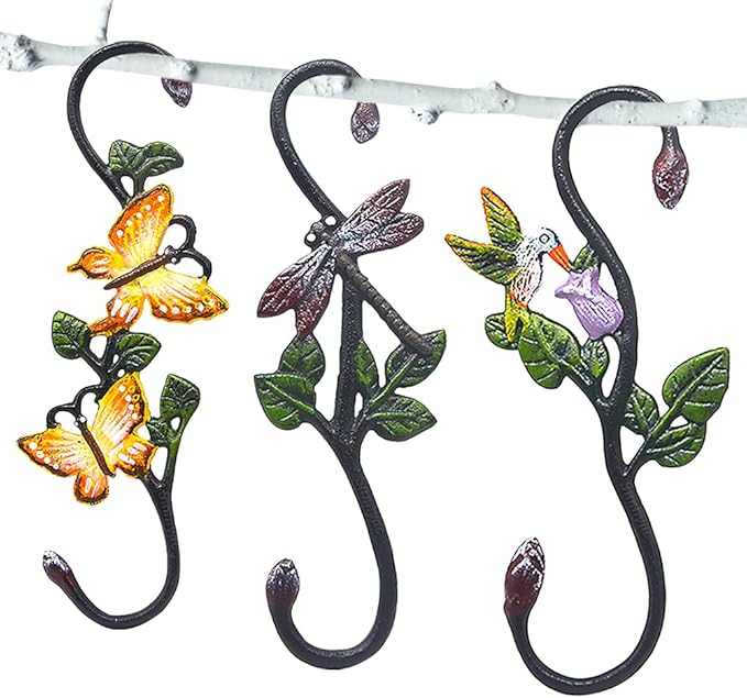 Heavy Duty S Hooks, Large Plant Hangers Outdoor, Metal Decorative Plant Hooks by Kitwinney