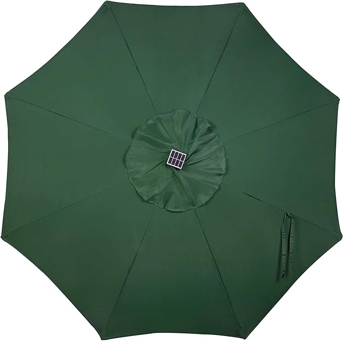 Blissun 9 ft Solar Umbrella, 32 LED Lighted Patio Umbrella, Table Market - Image 4