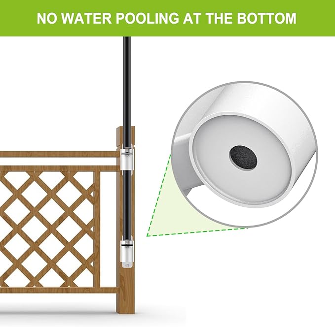 Heavy Duty Deck Railing Umbrella Holder, Patio Umbrella Stand - Image 6