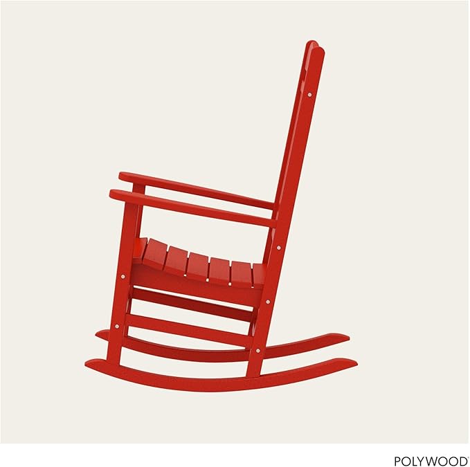 POLYWOOD® Presidential Rocking Chair in Sunset Red - Image 5