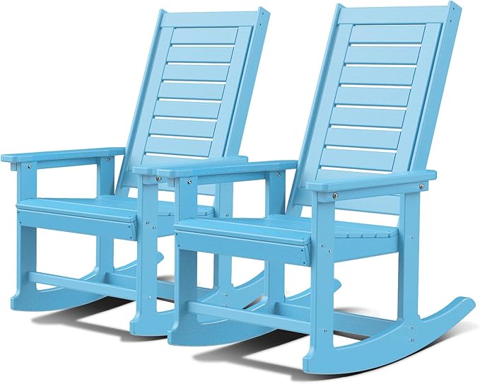 GREENVINES Outdoor Rocking Chairs | Set of 2 | Porch Rocker | HDPE Plastic | by GreenVines