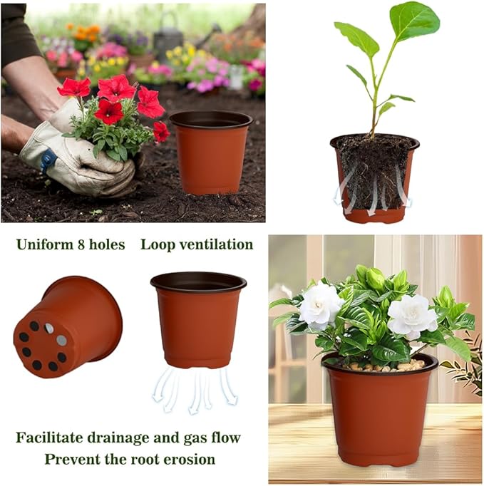 Nursery Pots 100 PCS 4 Inch Plant Pots - Image 5