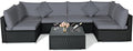 Tangkula 7-Piece Patio Furniture Set, Outdoor Sectional Sofa by TANGKULA