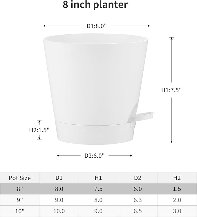 FaithLand 2-Pack 8 Inch Planter Pots - Image 2