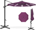 Best Choice Products 10ft Solar LED Cantilever Patio Umbrella, 360-Degree by BestChoiceProducts