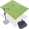 PURPLE LEAF 9' X 11.5' Square Cantilever Umbrella Patio Umbrella by PURPLELEAF