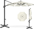 Best Choice Products 10ft Solar LED Cantilever Patio Umbrella, 360-Degree by BestChoiceProducts