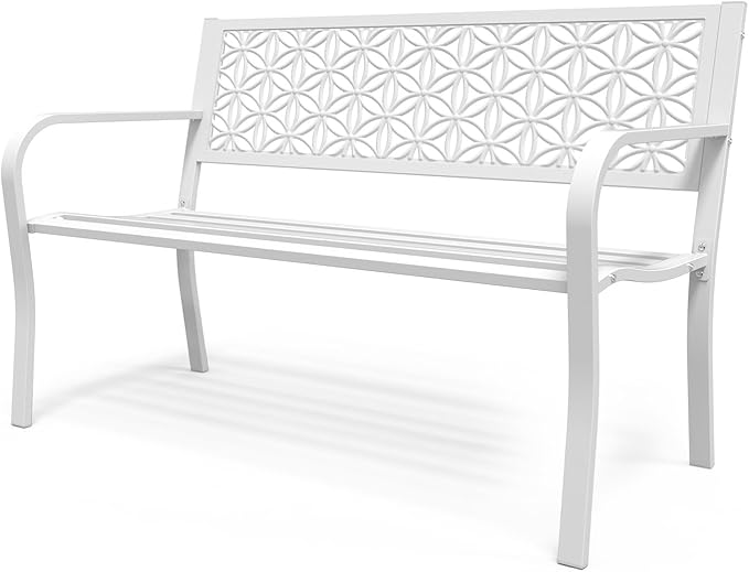 VINGLI 50" Outdoor Bench Metal by VINGLI