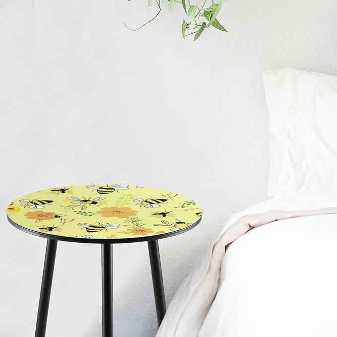 Metal Outdoor Side Tables Set of Two Small Outside Round End Table - Image 7