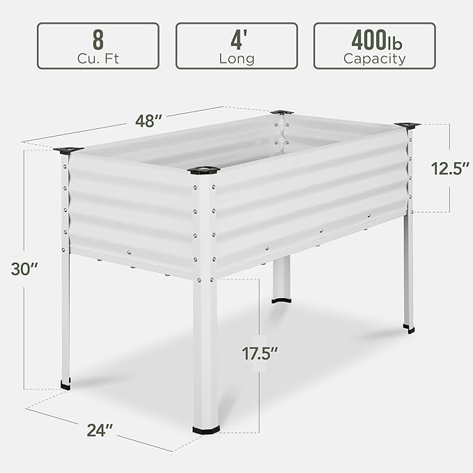 Best Choice Products 48x24x30in Galvanized Raised Garden Bed, Metal Elevated - Image 2
