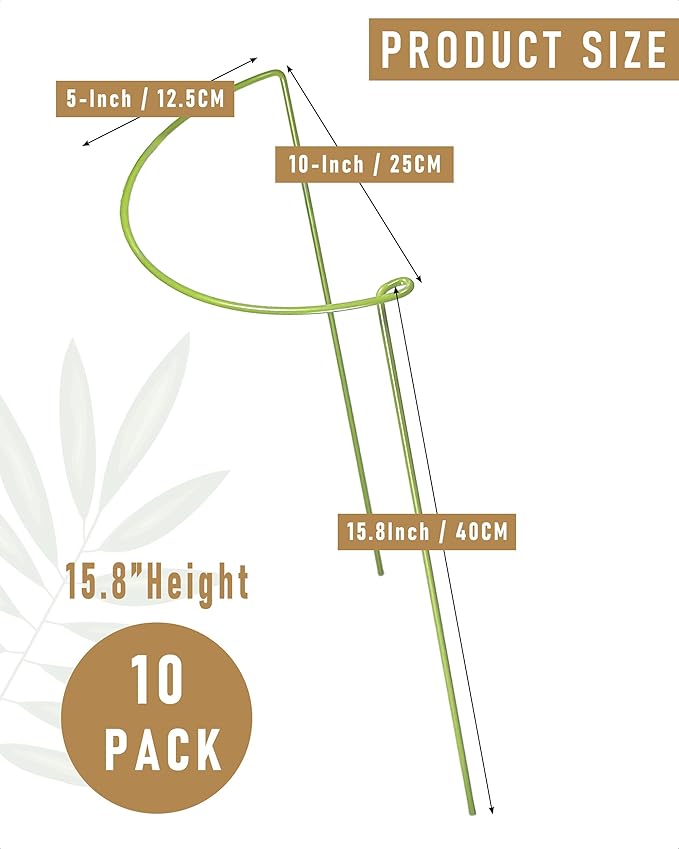 10-Pack Plant Support Stakes, Heavy Duty Steel Plant Stakes as Monstera Plant - Image 5