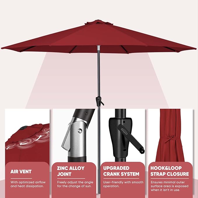 Tempera Patio Market Outdoor Table Umbrella - Image 4