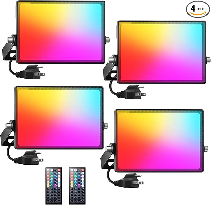 Onforu LED Flood Light Outdoor 300W Equivalent, 30W Color Changing RGBW by Onforu
