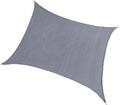 SUNNY GUARD Sun Shade Sail 12'x12' Rectangle Silver Grey UV Block Sunshade by SUNNYGUARD