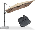 PURPLE LEAF 9 Feet Square Cantilever Umbrella Patio Umbrella by PURPLELEAF