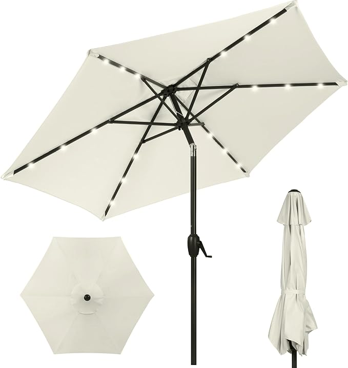 Best Choice Products 7.5ft Outdoor Solar Market Table Patio Umbrella by BestChoiceProducts