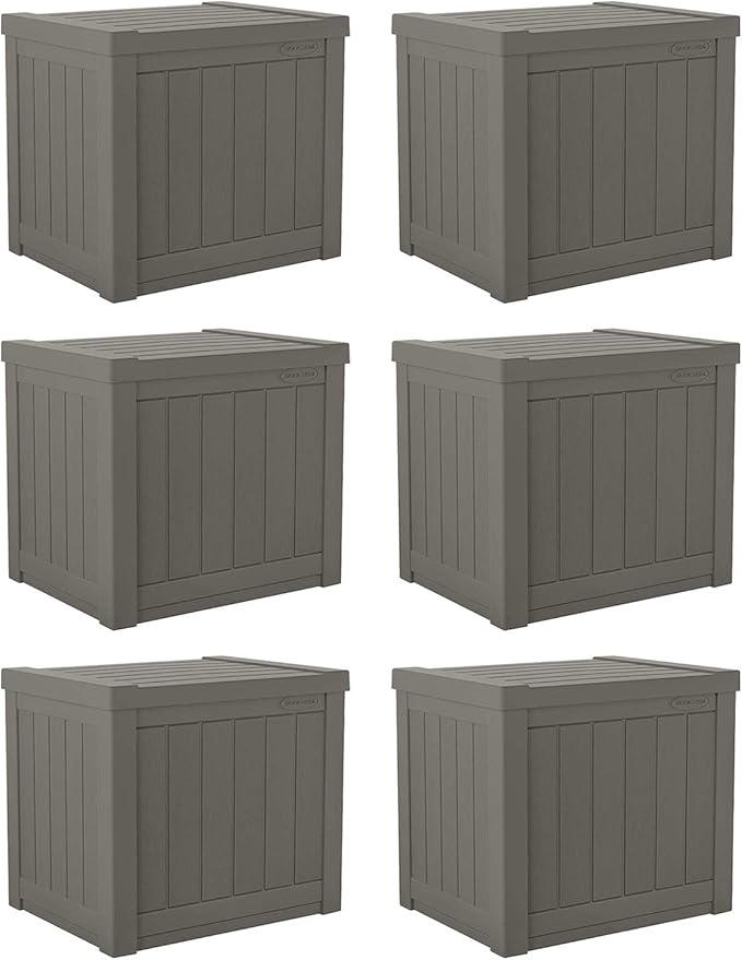 Suncast SS500ST 22 Gallon Small Resin Outdoor Patio Storage Deck Box by Suncast