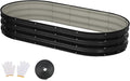 Raised Garden Bed, Oval Metal Planter Box by Patiobay