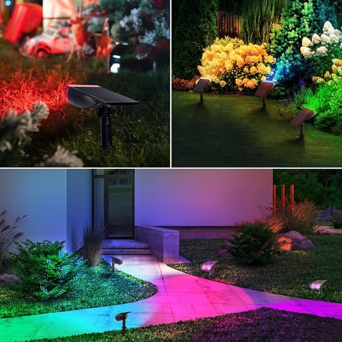 Linkind Solar Lights Outdoor Waterproof IP65, StarRay RGB Solar Spot Lights - Image 8