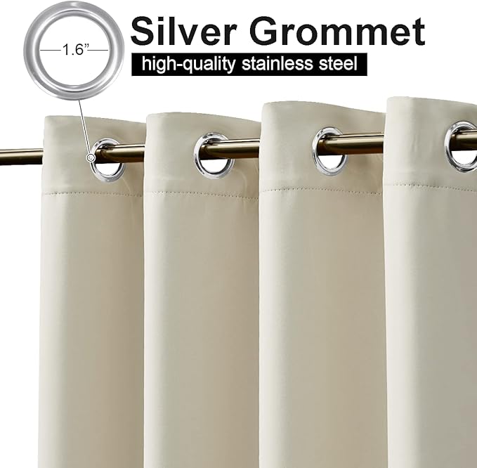 NICETOWN 2 Panels Weighted Outdoor Curtains - Image 3