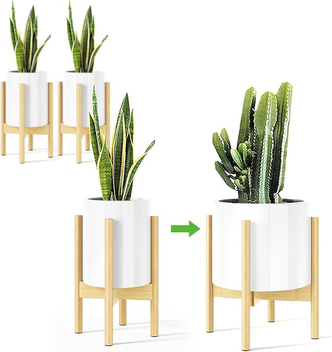 MUDEELA Plant Stand for Indoor Plants: Adjustable Width Fits 8-12 Inch Pots by MUDEELA