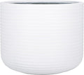 SAFAVIEH Outdoor Collection Nardo White Cement Ficonstone Planter Pot by SAFAVIEH