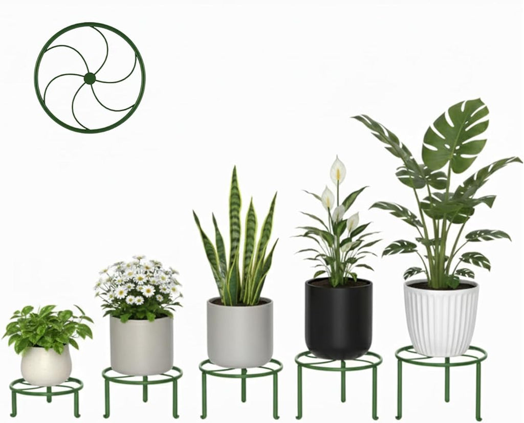 5-Pack Metal Plant Stand Heavy Duty Flower Pot Stands - Image 2