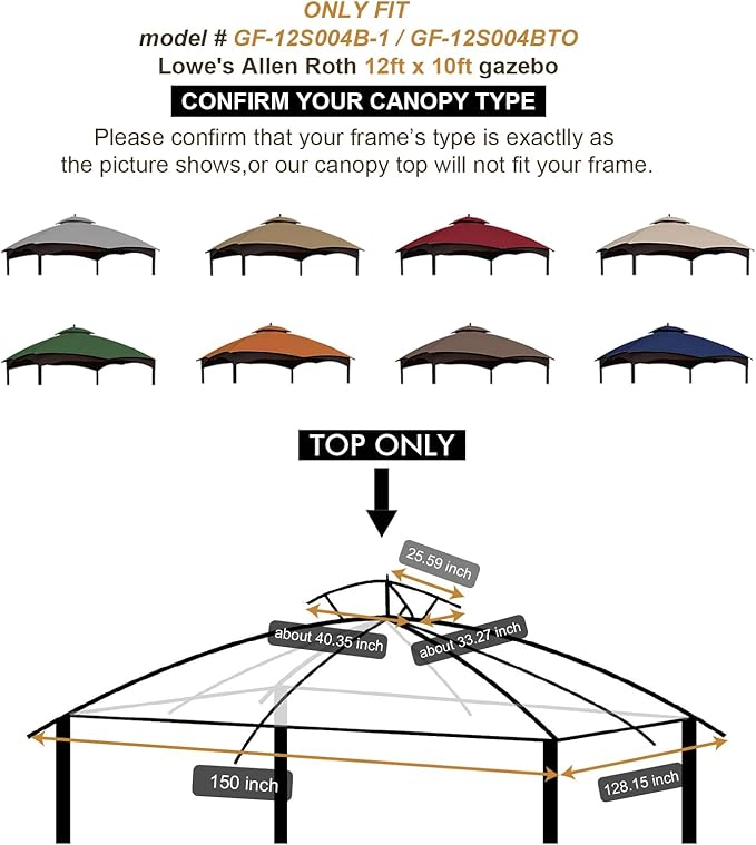 Eurmax USA High Performance Replacement Canopy Top - Image 6
