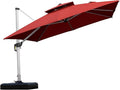 PURPLE LEAF 10ft Patio Umbrella Outdoor Square Umbrella Large Cantilever by PURPLELEAF