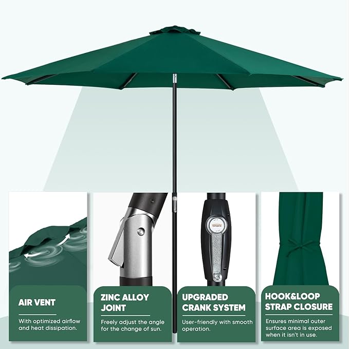 Tempera Patio Market Outdoor Table Umbrella - Image 4