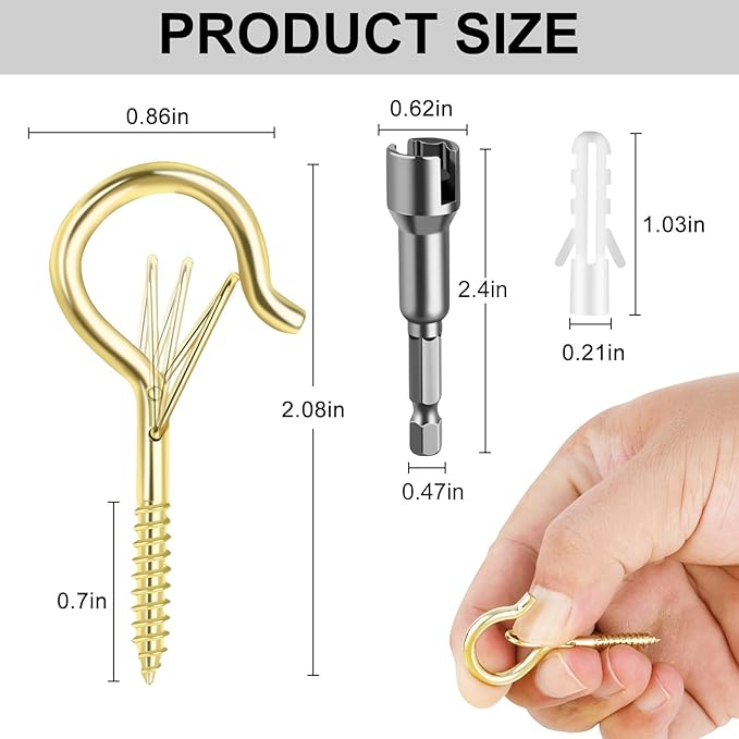 24 PCS Q-Hanger Hooks, Screw Hooks - Image 4