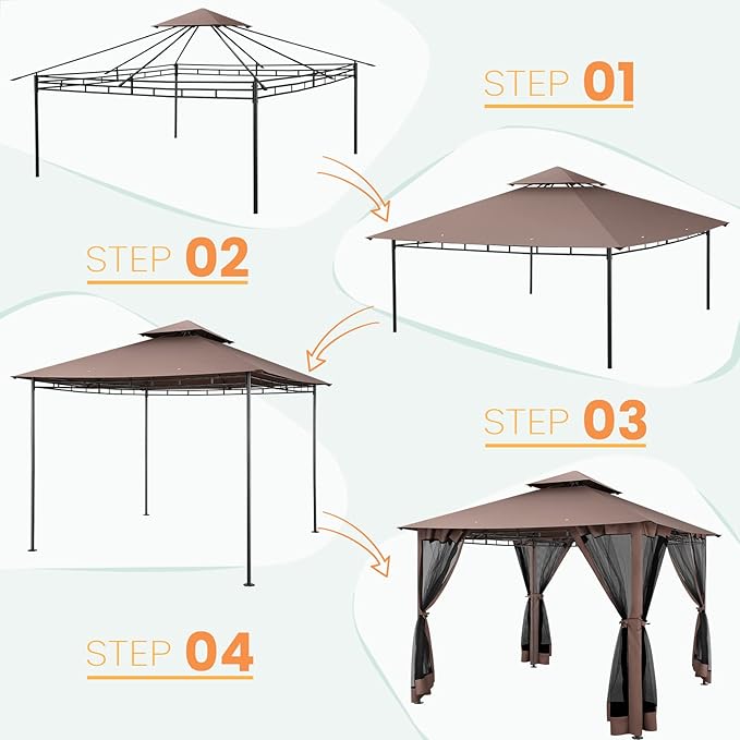 COBIZI Gazebo 10x10 Heavy Duty Gazebos - Image 7