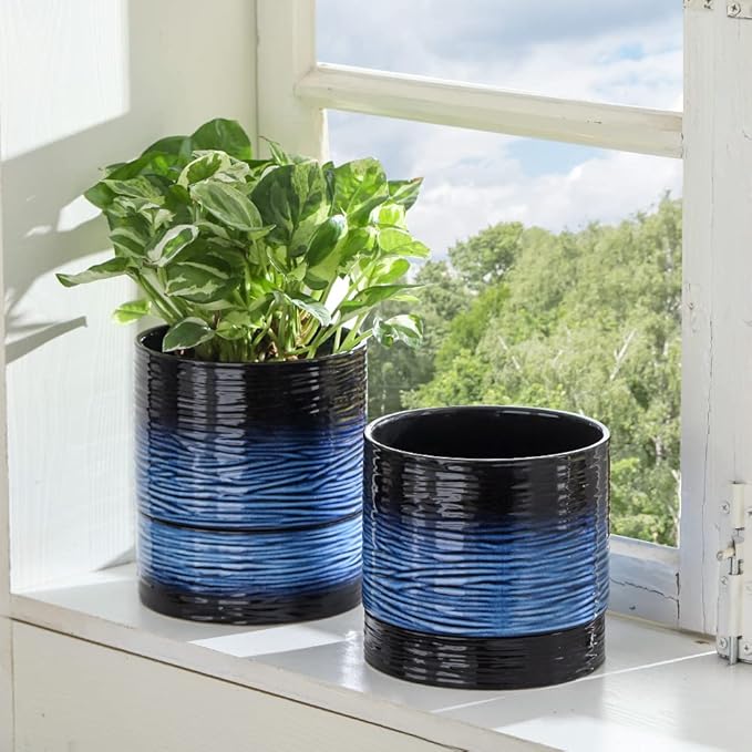 Nihow Ceramic Plant Pot: 6 Inch Planter - Image 6