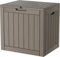 TARKARI 35 Gallon Lockable Resin Deck Box, Waterproof & UV-Resistant Outdoor by Home