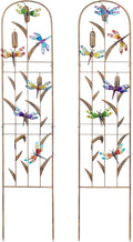 SUNNYPARK Set of 2 Dragonfly Metal Garden Trellis by SUNNYPARK