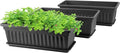 GREANER Rectangle Planters for Indoor Plants, 3 Pack Long Outdoor Plastic by GREANER