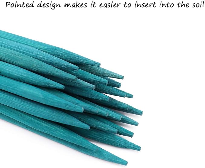 Garden Wood Plant Stakes Green Bamboo Sticks, HAINANSTRY Sturdy Floral Plant - Image 5