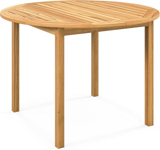 Tangkula 44" Round Outdoor Dining Table - Image 9