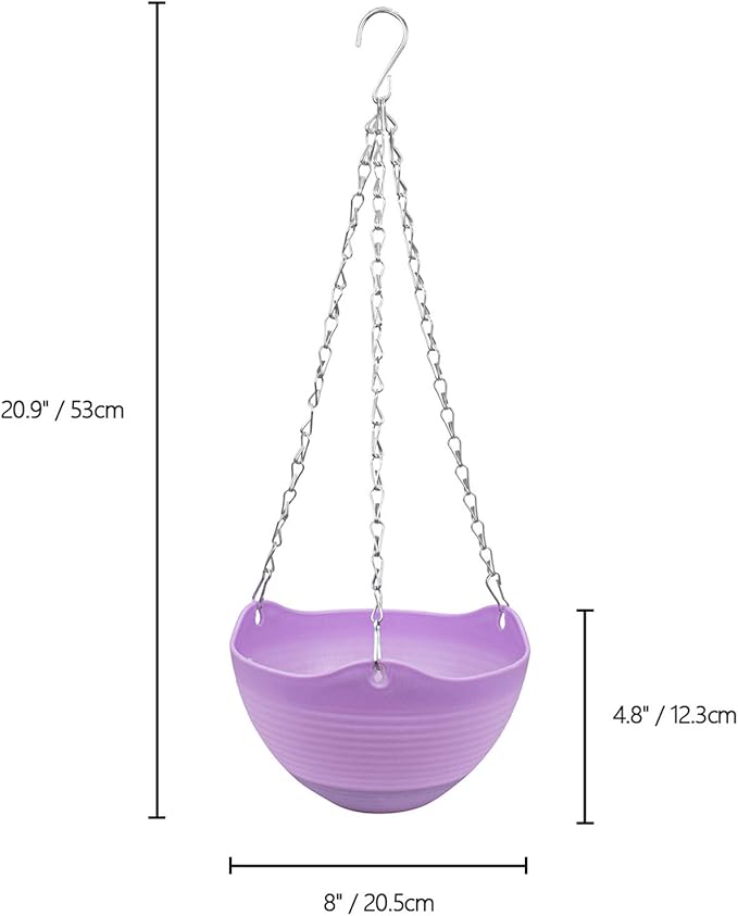 Foraineam Set of 7 Colors Self-Watering Hanging Planter Indoor Outdoor Garden - Image 2
