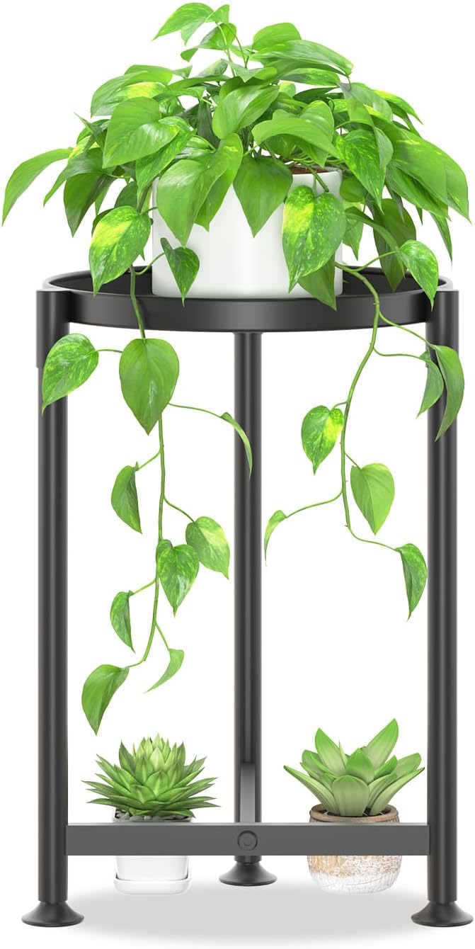 iDavosic.ly 1 Tier Corner Plant Stand Indoor, 16 Inch Tall Vertical Metal by iDavosicly