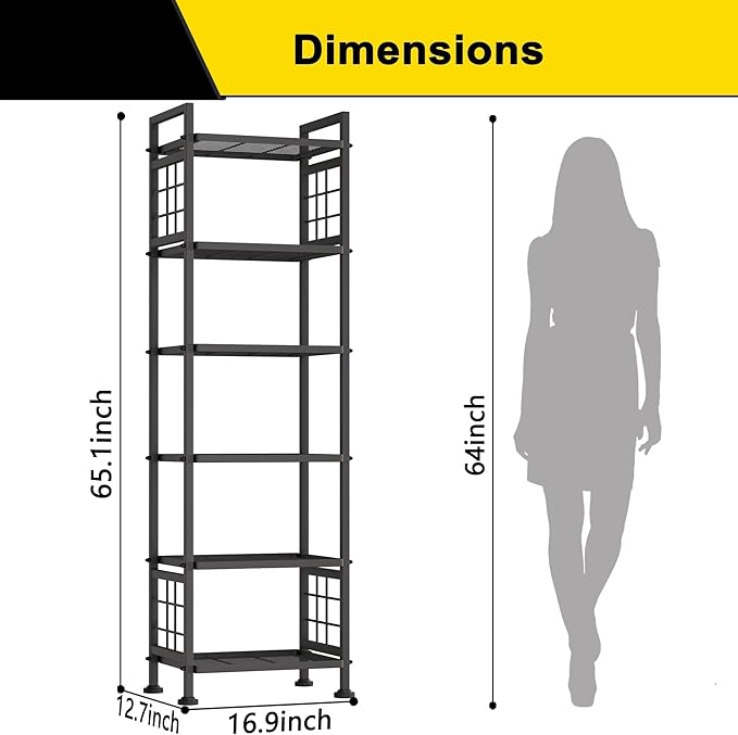GIOTORENT 6-Wire Standing Storage Shelf - Image 2