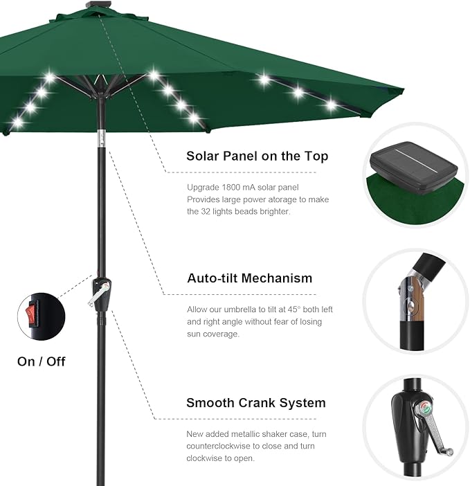 ABCCANOPY 10FT Durable Solar Led Patio Umbrellas - Image 7