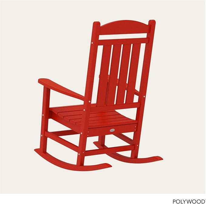 POLYWOOD® Presidential Rocking Chair in Sunset Red - Image 4