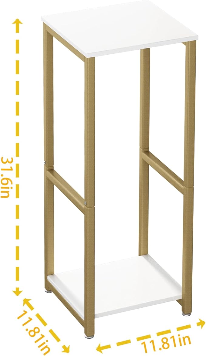 Plant Stand Indoor Corner Tall 2 Tier Metal Modern Flower Storage Plant Shelf - Image 6