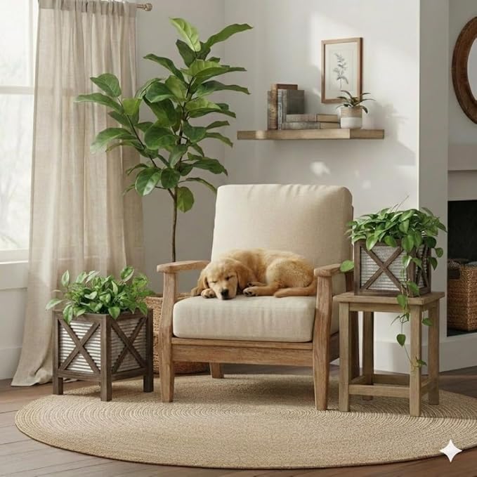 Autumn Alley Farmhouse Front Porch Planters Set of 2 Stand - Image 5