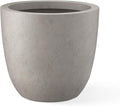 Kante 10 Inch Dia Round Concrete Planter, Indoor Outdoor Large Plant Pot by Kante