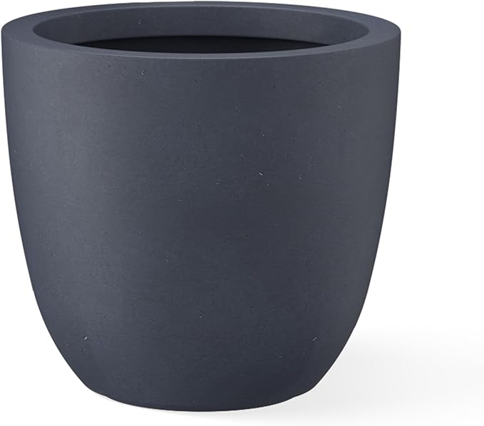 Kante 14 Inch Dia Round Concrete Planter, Indoor Outdoor Large Plant Pot by Kante