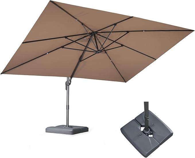 PURPLE LEAF Patio Umbrella 10' X 13' Rectangle Cantilever Umbrella - Image 8