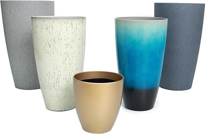 24/21/11 Inch Tall Planter Pots Garden Plastic Planters - Image 5